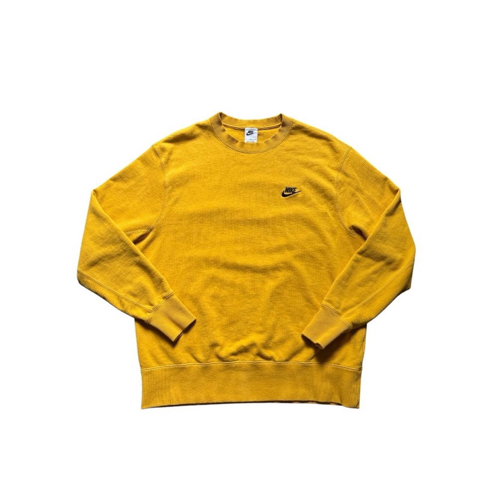 Nike Men's Mustard Yellow Crewneck Sweater